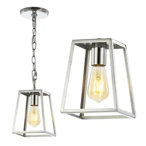 JONATHAN Y Campana Bohemian Modern Woven Rattan/Iron LED Pendant; for Living Room, Bedroom, Kitchen, Office