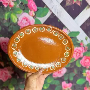 Oval Plate Clay 11 in x 8 in