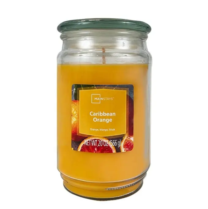 Mainstays Single Wick Glass Jar Candle, Caribbean Orange, 20 oz Mainstays Single Wick Glass Jar Candle, Caribbean Orange, 20 oz