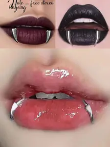 1 Pair Stainless Steel No Hole Lip Ring Clip, Punk Style Sexy Men Women Ear Clip Jewelry, Fashion Accessory for All Seasons