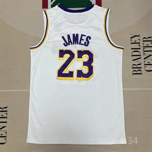 LeBron James stitched Basketball Jersey White 2025