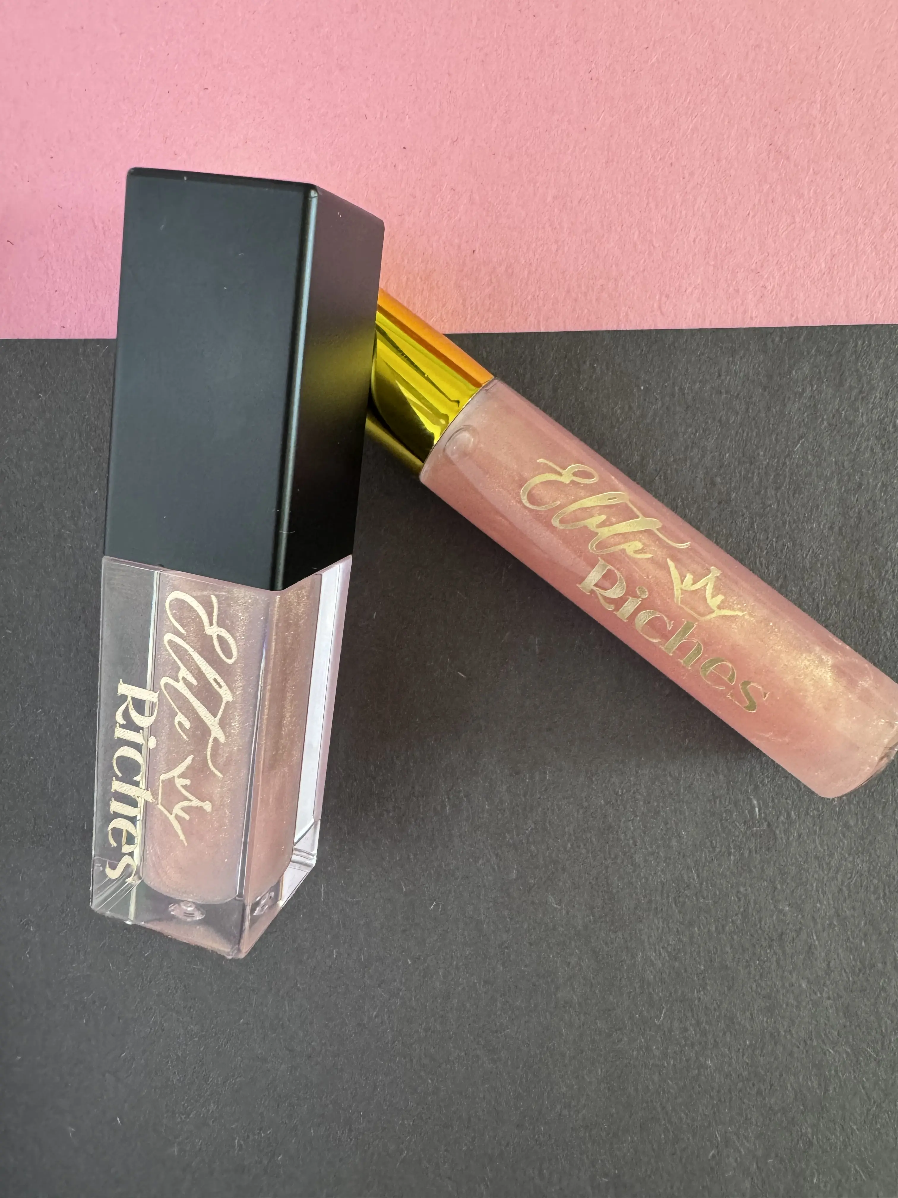 EliteRiches - Lip gloss - Lipstick - Sandy Peach Cosmetic Glossy Vanilla Color