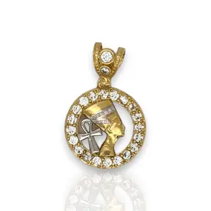 Egyptian "Nefertiti" Pendant - 14K Yellow Gold