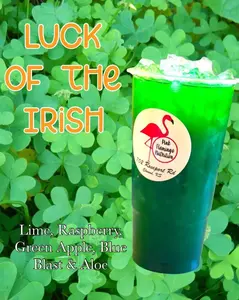 Luck of the Irish Loaded Tea - 298mg of Caffeine, 1 Carb, 4 Calories, Zero Sugar - Raspberry, Blue Blast & Green Apple flavors