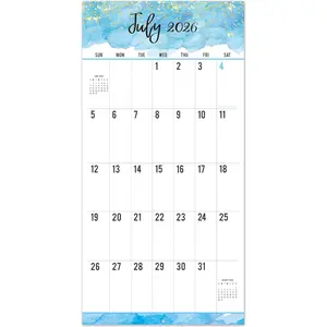 Calendar 2026-2027 - Wall Calendar 2026-2027, 18-Month Monthly Wall Calendars, Jul. 2026 - Dec. 2027, Large Print Big Grid Wall Calendar 2026, 12" x 24" (Open), Big Calendar, Thick Paper
