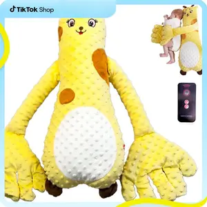 [cozyvibes] A Patting Soother Pillow Palm, Baby Sleeping Soother Patting Toy,  Animals-Shaped Sleeping Aid, Soft Stuffed Animal for Infants, Calming Companion for Naptime and Bedtime