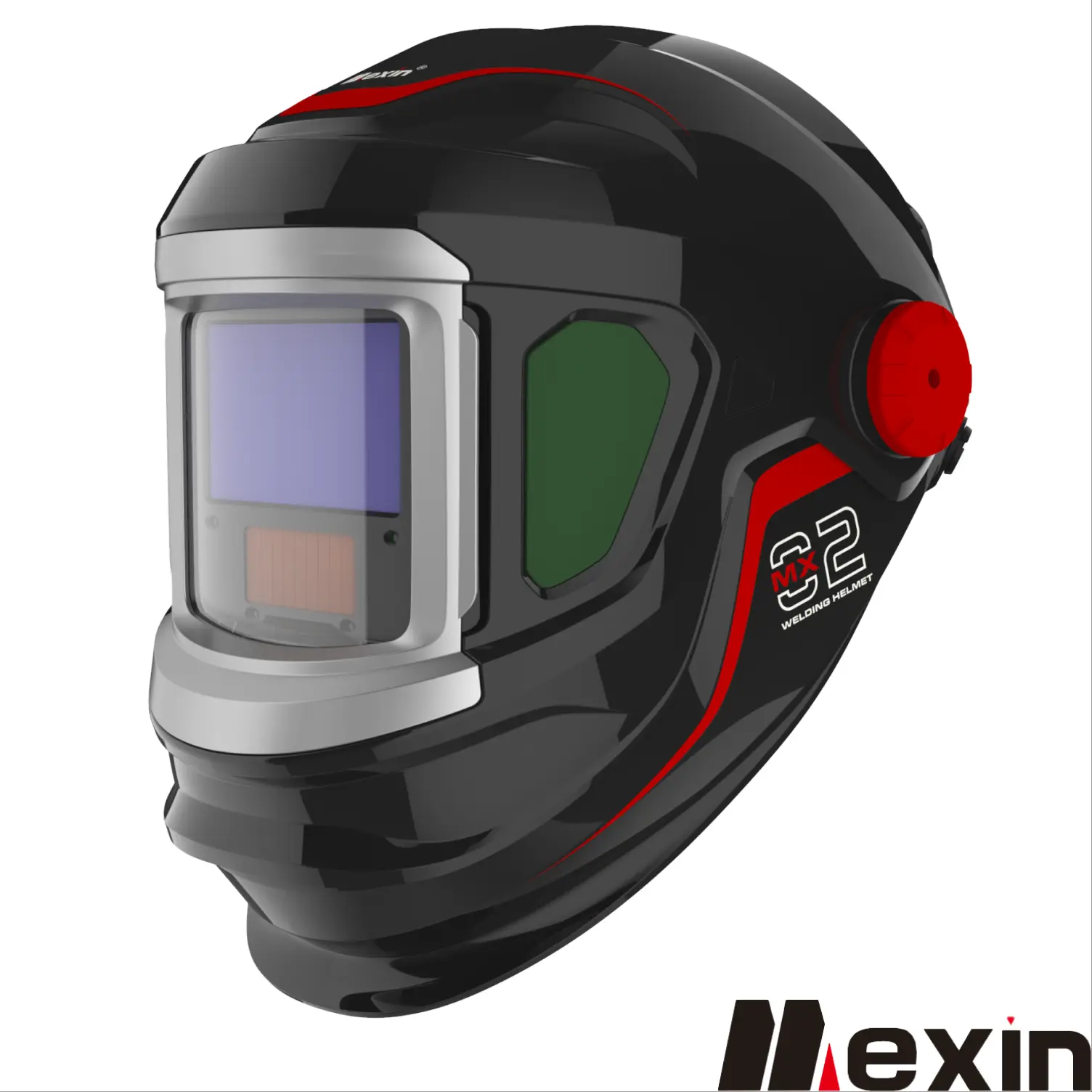 Mexin LYG OV 900B Automatic Light-Blocking Plastic Welding Mask Cover - PP Material, Lithium/Solar Cells Options, UV/IR Protection, 1 ms Fast Response, Adjustable Headbands, Comfortable Design, Heat Resistant, Arc Welding Wide Protection Range