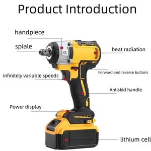 500Nm Battery High Adjustable Impact Wrenches Electric with Battery - High Torque & Adjustable Design for Versatile Use