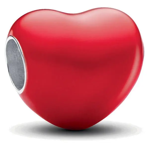 Pandora Colour-changing Hidden Message Heart Charm 793087C01, Enamel Turning, Hold And Reveal, Collectibles, Romantic Gift, Playful, Secret Reveal, Rounded Heart