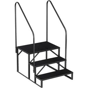 Garvee RV Steps with Handrail - 3 Step Pool Ladder with Anti-Slip Panel, Portable Step Ladder for Outdoor Camper Hot Tub Porch Travel, 660 lbs Capacity - 2 Handrails