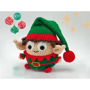 Interactive Christmas Elf Crochet- Festive Amigurumi Crochet, Holiday Decor & Unique Xmas Gift (the production time will be a little longer)