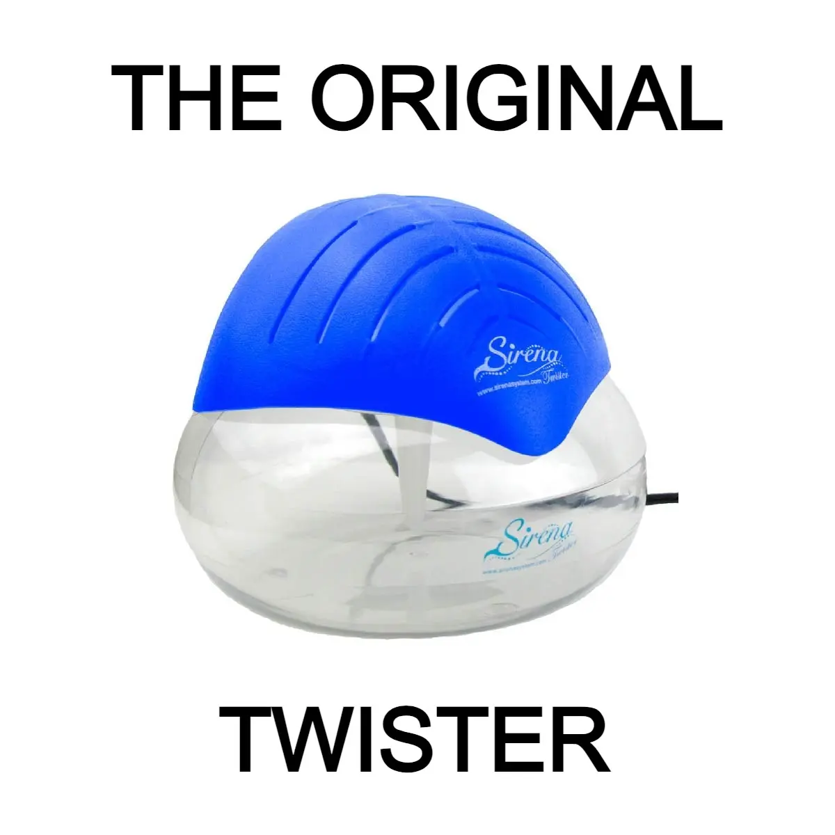 Sirena Twister Blue The Original Air Purifier Water Filter Air Washer For Home and Office - Essential Oil Aromatizer With LED Night light - Small Air Cleaner For Smoke and Pets Sirena Twister Blue The Original Air Purifier Water Filter Air Washer For Home and Office - Essential Oil Aromatizer With LED Night light - Small Air Cleaner For Smoke and Pets