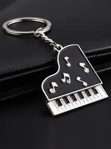 Unique Creative Simulation Piano Metal Keychain Bag Pendant, Perfect Holiday Small Gift Idea