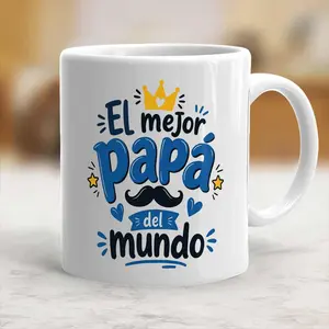 Father's Day El Papa Mug, World's Best Dad Mug, Fathers Day Gift for Latino Dads, Great Gift for Father'S Day, Birthdays, Holidays, Gift for Dad, Latina Family, Grandfathers - fth10730
