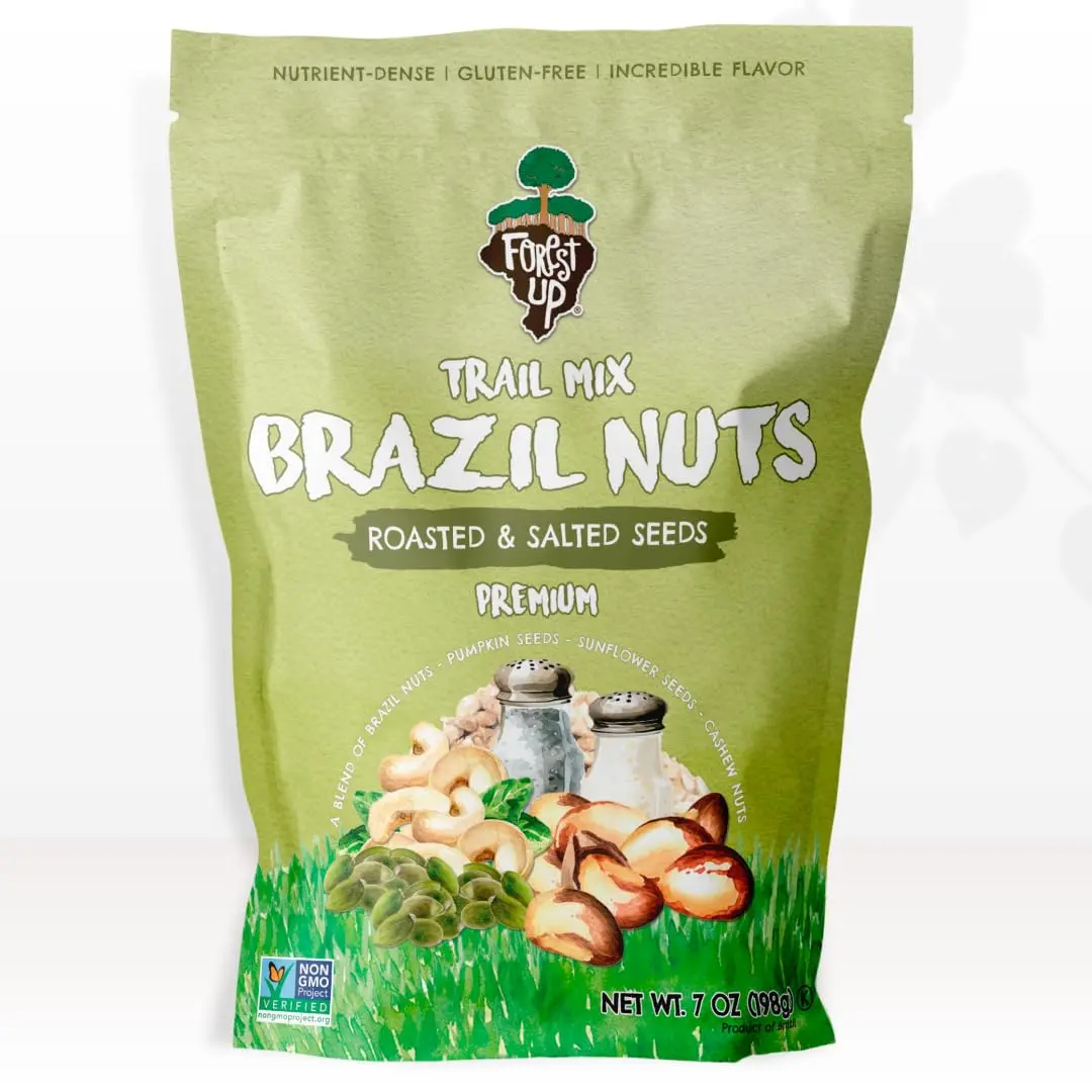 Forest Up 7oz Trail Mix Mixed Nuts and Seeds - Brazil Nuts Cashews Pumpkin Sunflower Seed Blend | Gluten-Free Vegan Keto Daily Snack