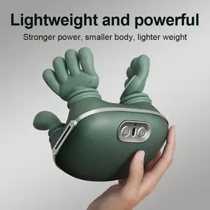 Portable Lightweight Hot Water Bag Massager, 4D Deep Massage Neck Massager, Multi-Functional Electric Massage Pillow for Shoulder and Back Care