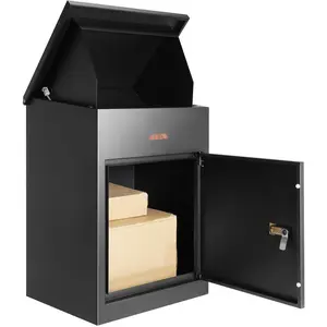 Package Delivery Boxes For Outside, Extra Large Mailbox With Coded Lock, Galvanized Steel Wall Mounted Mailboxes 17.3"x13.8"x22.8", Anti-Theft Baffle, IPX3 Waterproof For Porch, Curbside