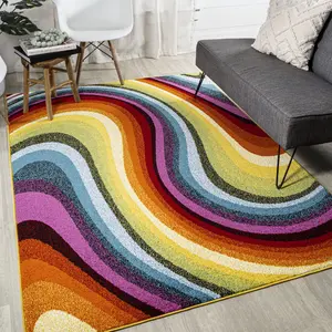 JONATHAN Y Flow Abstract Swirl Indoor Area Rug; for Living Room, Kitchen, Bedroom, Dining Room, Office