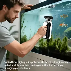 Heavy-Duty Magnetic Aquarium Cleaner, Remover with an Ergonomic Handle And Non-Slip Grip - Powerful Magnetic Technology for Algae Removal, Suitable for Fish Tanks, Ponds, Aquariums, And Glass Surfaces - Compatible with Freshwater And
