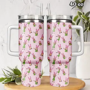 Louise Pink Bunny Ears Pattern Tumbler 40oz, Cartoon Fan Funny Drinkware For Girls, Fan Movie Cartoon, Stainless Steel Tumbler Holiday Gift Idea | 300326.R3040.ID00