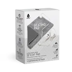 Pursonic  Extra Large Electric Heating Pad, Gray - 2XL
