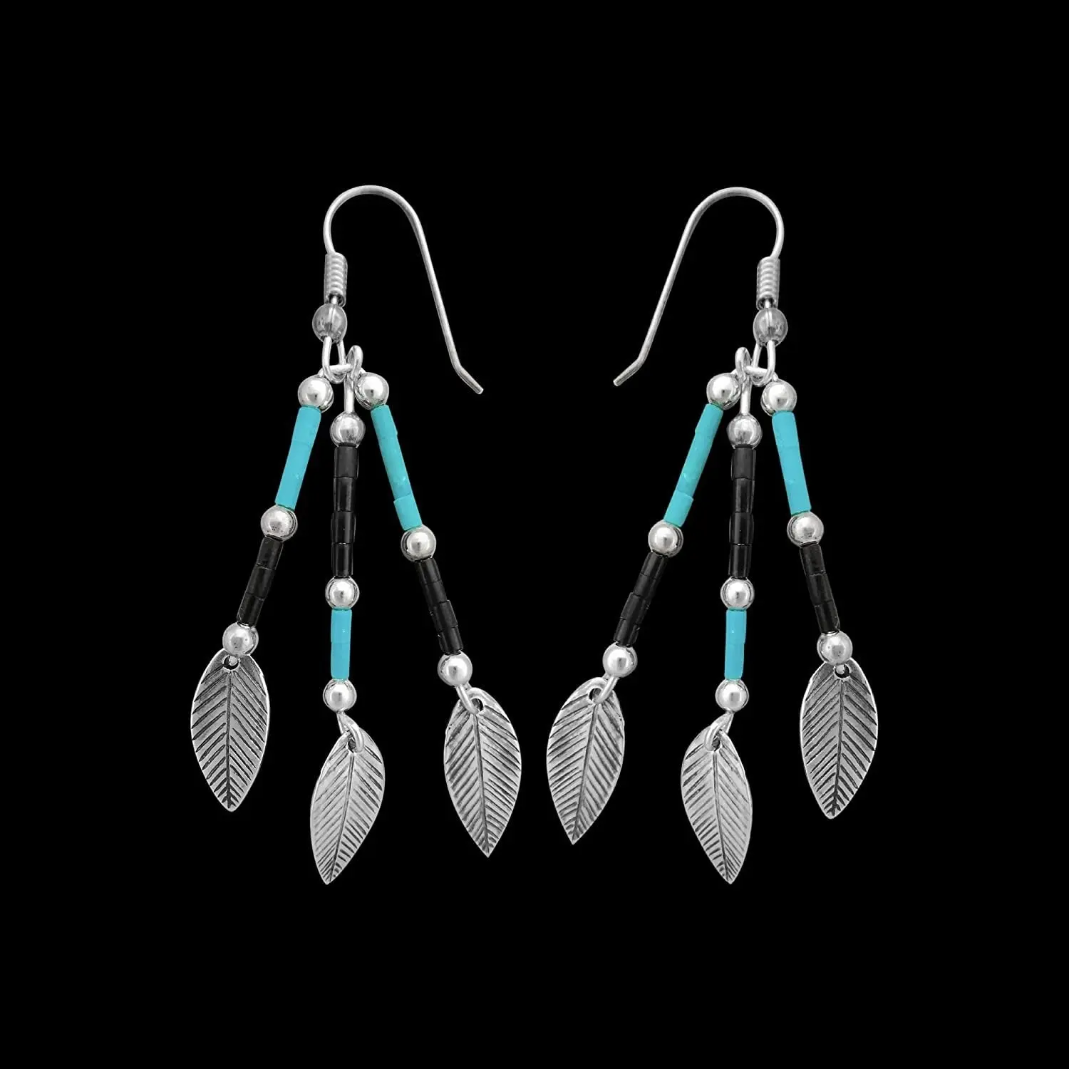 Vintage Earrings, Hand Strung Earrings, Navajo Earrings, Native American Earrings, Turquoise Earrings
