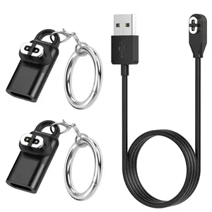 3.3ft Charging Cable Replacement for AfterShokz AS800/OpenComm/OpenRun/OpenRun Pro, Magnetic Fast Charger Cord for Shokz Aeropex Bone Conduction Headphones with 2 Pack Type-C Adapter