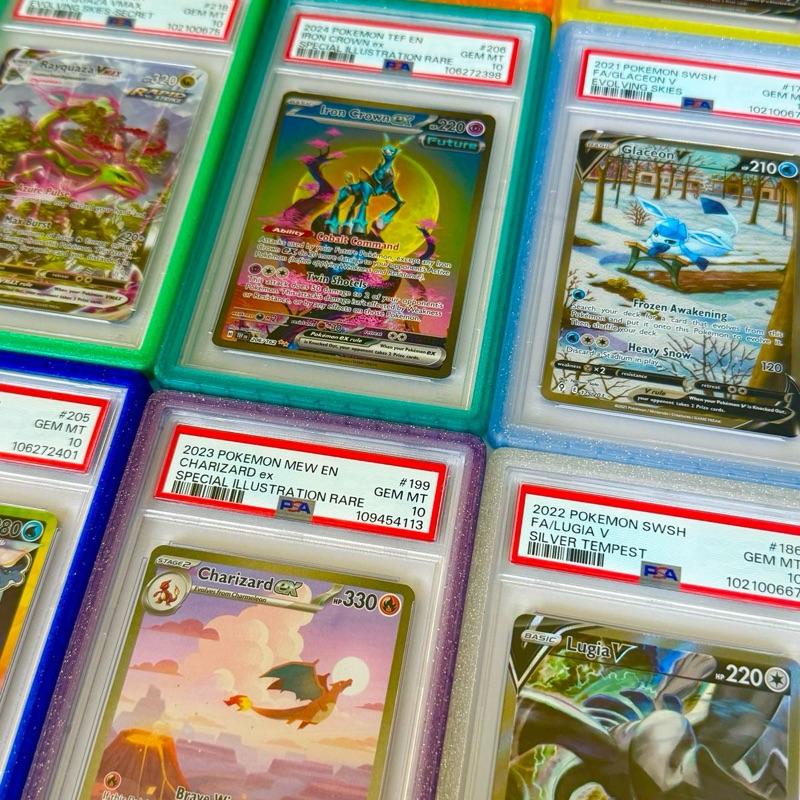 Sparkly PSA Card Guards - Premium Snap-In Slab Protector Cases NO CARD INCLUDED (20+ Colors and Limited Editions for Sports Cards + TCG Slabs)