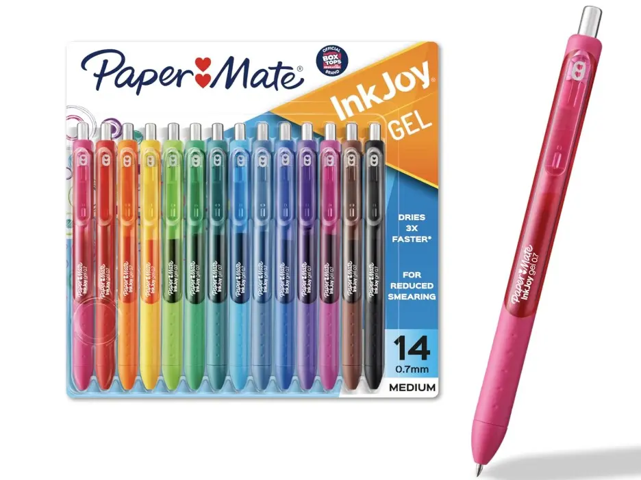 Paper Mate InkJoy Gel Pens, Assorted, Medium Point (0.7mm), 14 Count - Smooth Writing, Back to School, Teacher Supplies, Journaling, Note-Taking, Doodling
