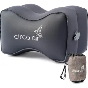 Inflatable air knee pillow for side sleepers, travel leg pillow placed between legs for sleeping, orthopedic pillow for sciatica pain relief, sleep support for hip joints and thighs