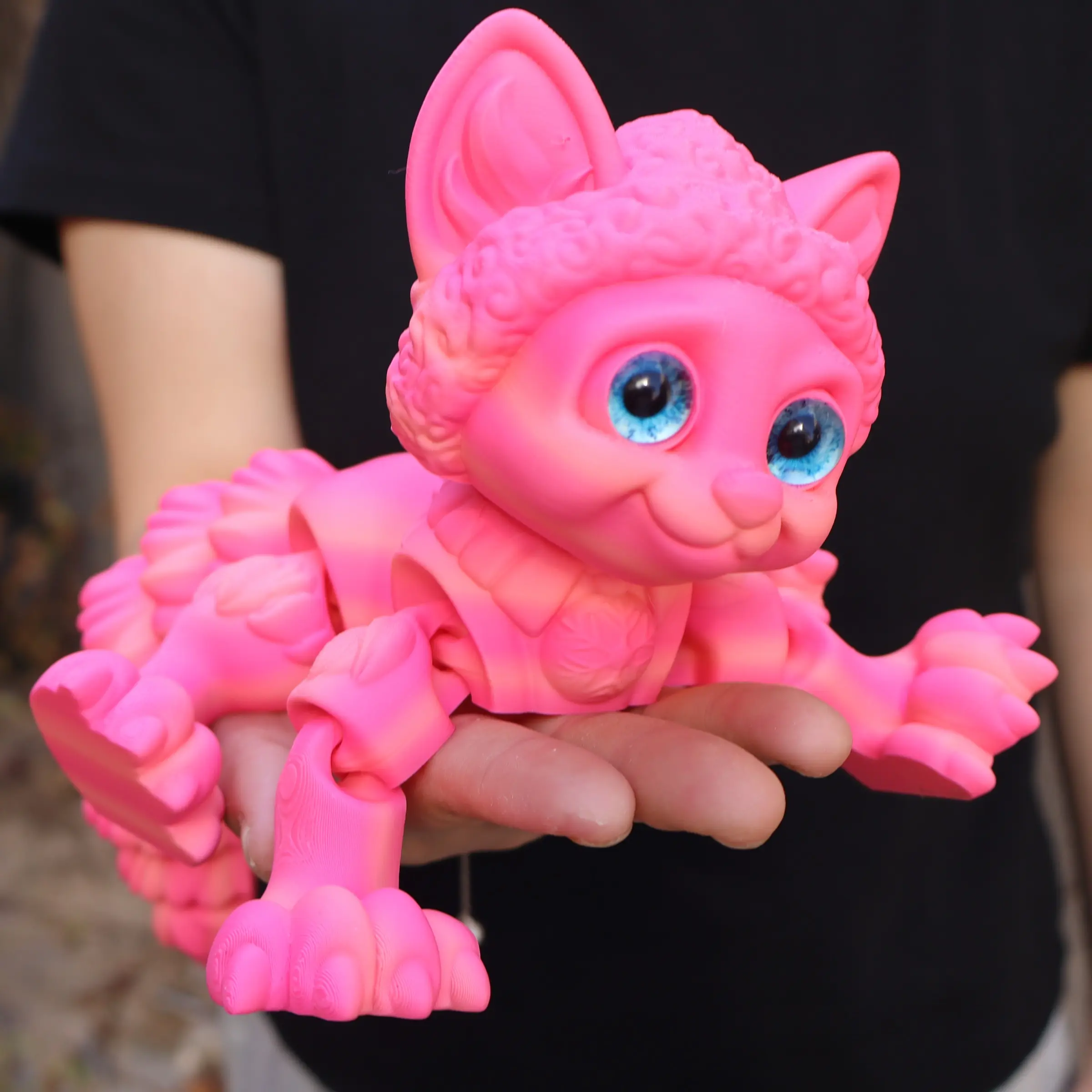 3D Printed Snow Cat Figurine, Realistic Eyes Home Decor, Home Ornament, Animal Decorations, Halloween Christmas Gift, Party Birthday Present, Collectible Figurines, Decorative Figurines, Decor Figurine Ornaments, Animal Collectibles