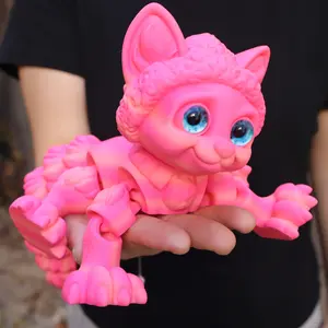 3D Printed Snow Cat Figurine, Realistic Eyes Home Decor, Halloween Christmas Gift, Perfect for Any Occasion, Party Birthday Present, Collectible Figurines