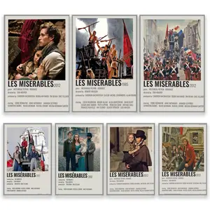 Classic L-les M-miserables Poster HD Waterproof Art Poster Wall art print art suitable for living room bedroom bar parlor home decor gift fade-Resistant, Non-sticky, vibrant Dly Wall print Unframed Art Print