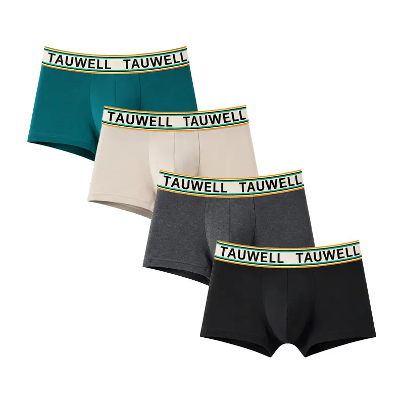 TAUWELL Men's Athletic Low Rise Trunks - Active Comfy Cotton Boxer Briefs, High Elastic Sports Underwear-22210
