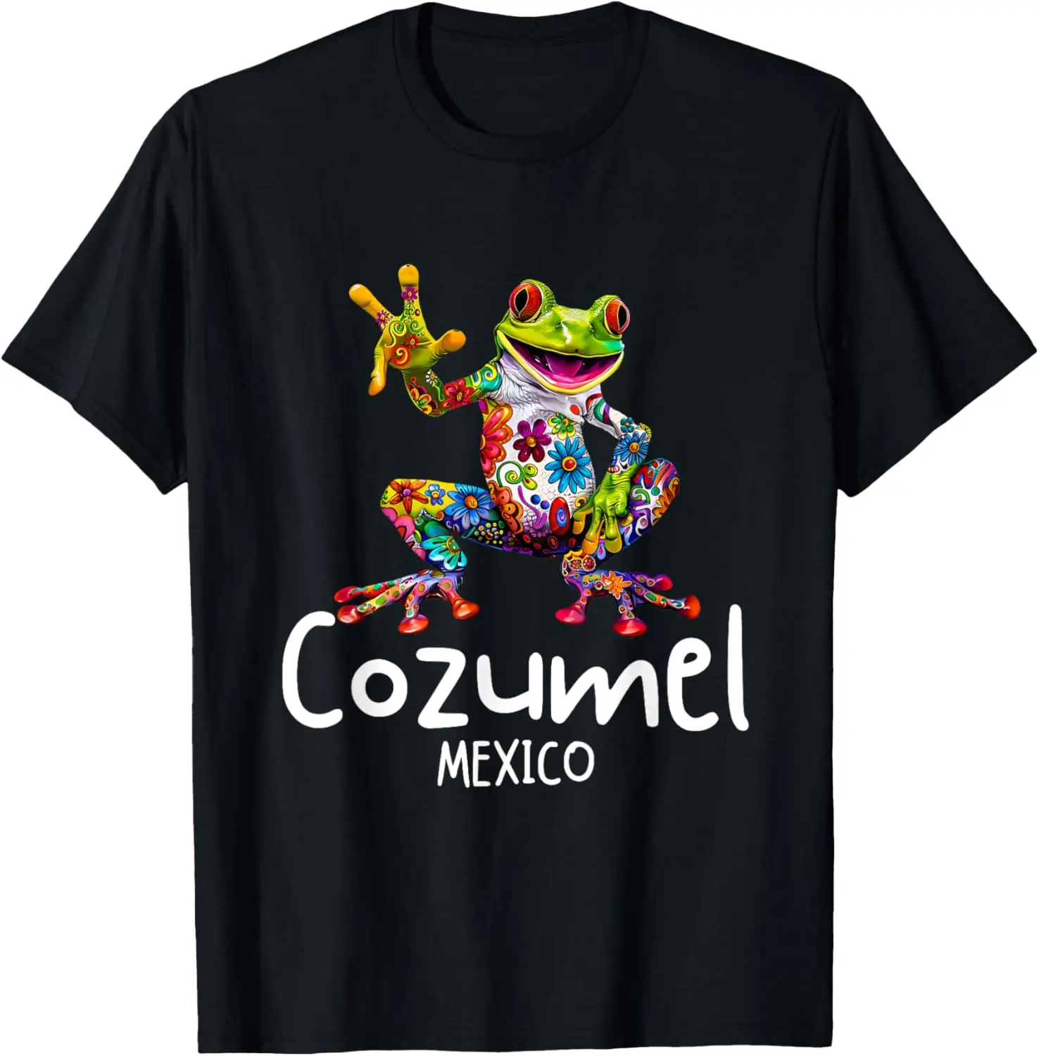 Lady's 100% Cotton Short-Sleeve Round Neck Casual Everyday Cozumel Mexico Souvenir T-Shirt