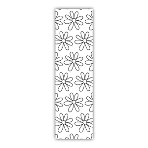 Stacked Daisy Pattern Coloring Bookmark