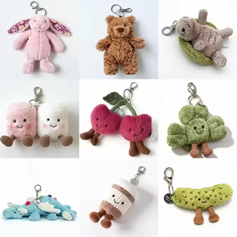 2026 JELLYCAT Keychains Kawaii Plush Keychain Collection, Super Soft Cute Animal Bag Charm Keyring, Must-Have Trendy Backpack Accessory, Best Back To School Birthday Christmas Gift