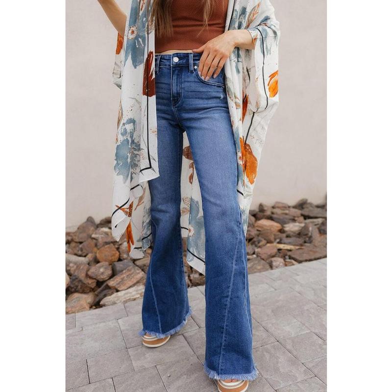 Sunset Stroll Kancan Mid-Rise Flare Jeans