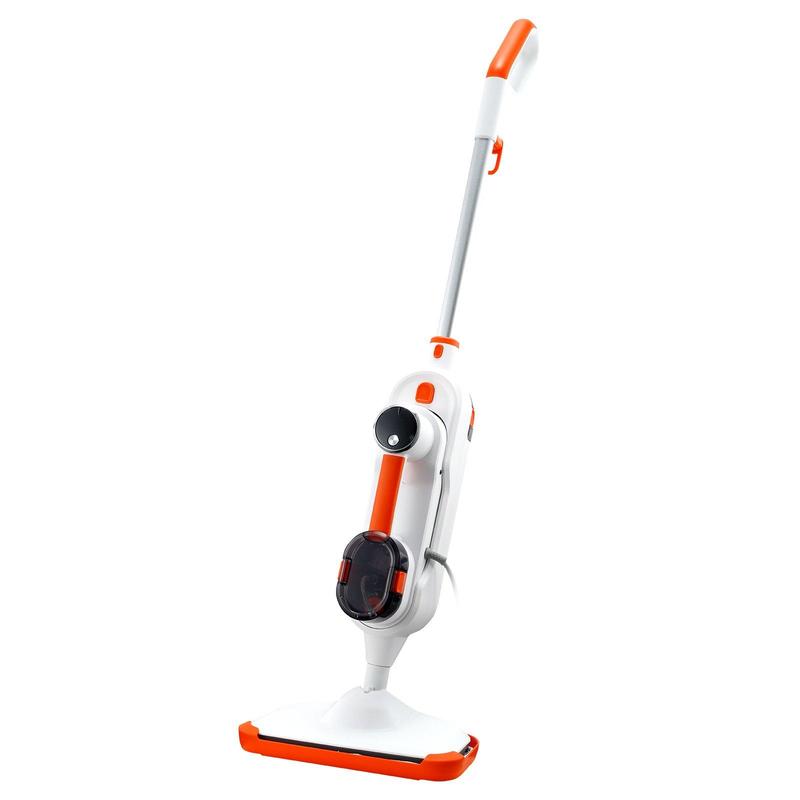 VEVOR Steam Mop Sweeper, 8-in-1 Hard Wood Floor Cleaner with 7 Replaceable Brush Heads, for Various Hard Floors, Like Ceramic, Granite, Marble, Linoleum, Natural Floor Mop with 2 pcs Machine