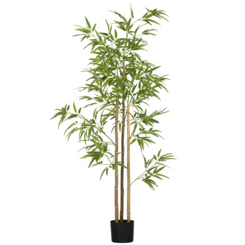 FT Artificial Bamboo Tree Faux Decorative Plant in Nursery Pot for Indoor D cor