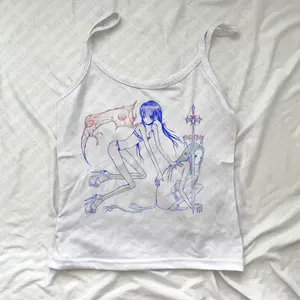 Letter Print Grunge Vintage Corset Tank Tops Baby Tee Punk  Clothes Gothic Emo Girls Camisole Top Aesthetic Women's Crop Tops