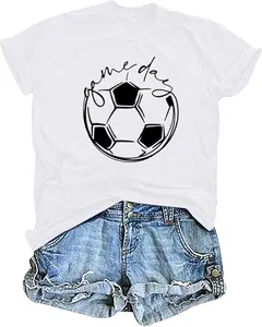 Premium 100% Cotton Unisex Organic Cotton Soft Tee Soccer Shirts Soccer Season T-Shirt Soccer Mom Shirt Soccer Mama Graphic Tee Game Day Tshirt, white tee