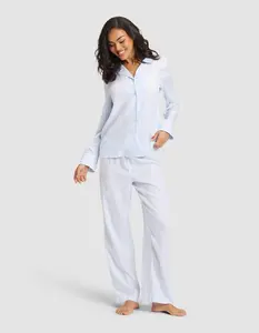 Women's Soft Woven Long Sleeve Pajama Set - Last Chance