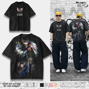 Night Lords Warhammer 40K Ave Dominus Nox Graphic T-shirt Chaos Space Marine Crewneck Sweatshirt Hoodie Tank Top Streetwear 100% Cotton Oversized 40K Fan Gift Heavyweight Aesthetic Washed Print Unisex Top Dark Grimdark Design