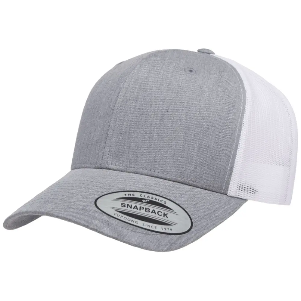 SnapBack Heather Grey/White