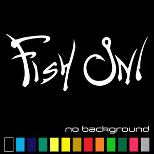 Fish On Sticker Vinyl Decal - Car Truck Window Boat Kayak Fishing Hunting Sports