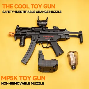 Electric feed Gel Ball Toy MP5,with a non-removable orange muzzle, Realistic Look Electric feed Gel Ball Toy MP5,with a non-removable orange muzzle, Realistic Look