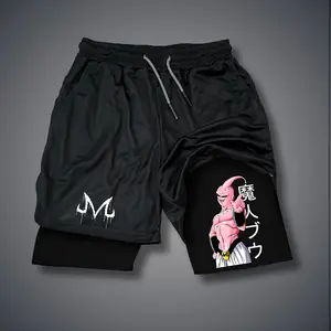 Dragon Ball DBZ Majin buu jorts outfit men 80s 90s short shorts summer camo shorts Anime graphic sweatshorts men gifts