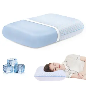 SORMAG Cooling Memory Foam Gel Pillow for Bed, Firm Pillow with Washable Cover, Supportive Bed Pillow for Side,Stomach and Back Sleepers,1 Pack