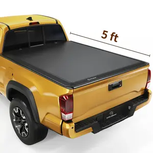 YITAMOTOR 5ft Soft Tri Fold Truck Bed Tonneau Cover Compatible with 2015-2025 Chevy Colorado/GMC Canyon Fleetside 5ft Bed Easy Install Waterproof Protection - Car Protector